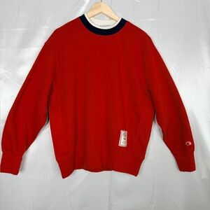 NWOT Champion Red Crewneck Sweatshirt Men’s Medium Athletic Fleece Pullover